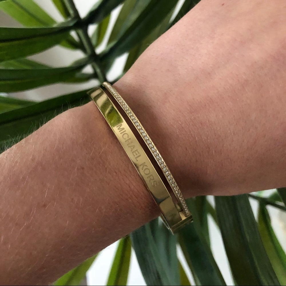 MICHAEL Michael Kors Gold Crystal Bangle Bracelet